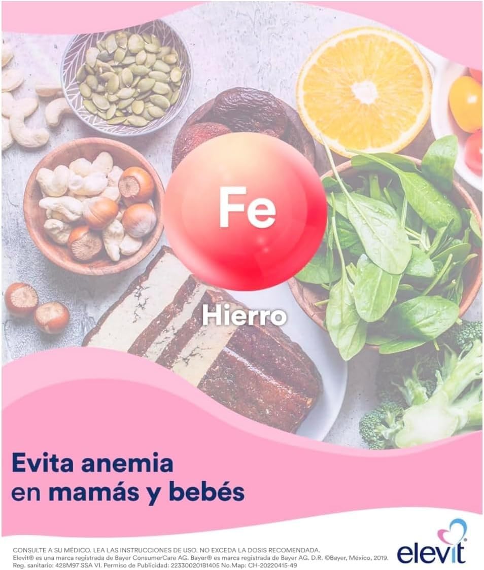 Presentación múltiple Elvit multivitamínico prenatal 60 tabletas