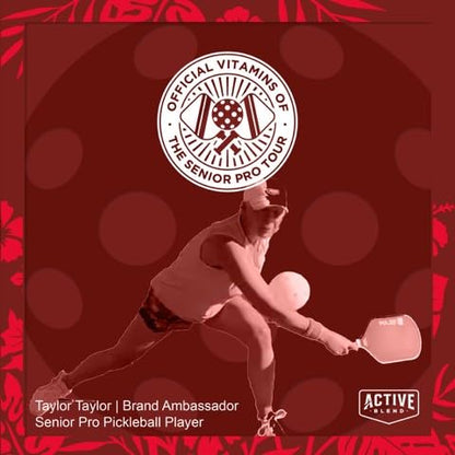 Embajador de marca jugando pickleball para Active Blend.