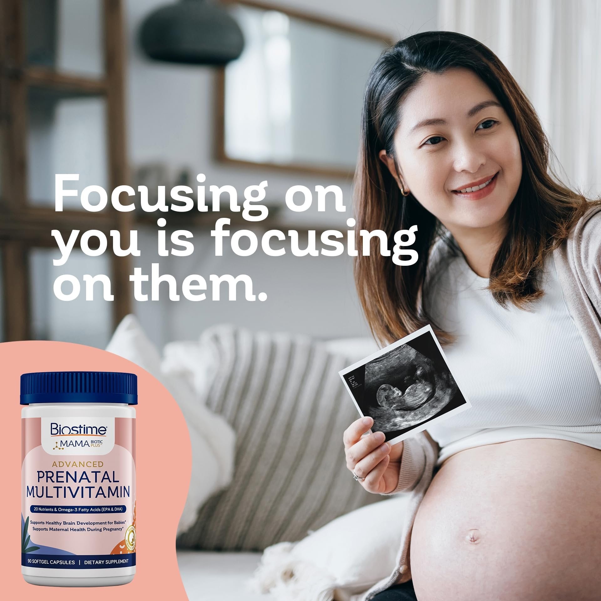 Embalaje del multivitamínico prenatal Biostime para embarazadas