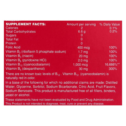 Embalaje paque gemelo B-Total vitamina B12 líquida sublingual