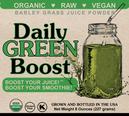 Embalaje y sellos de certificación Daily Green Boost