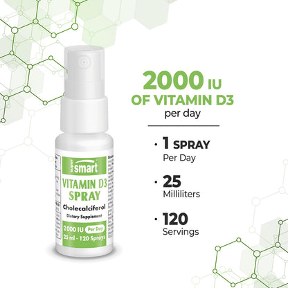 Embalaje del spray vitamina d3 2000 iu supersmart sin soya