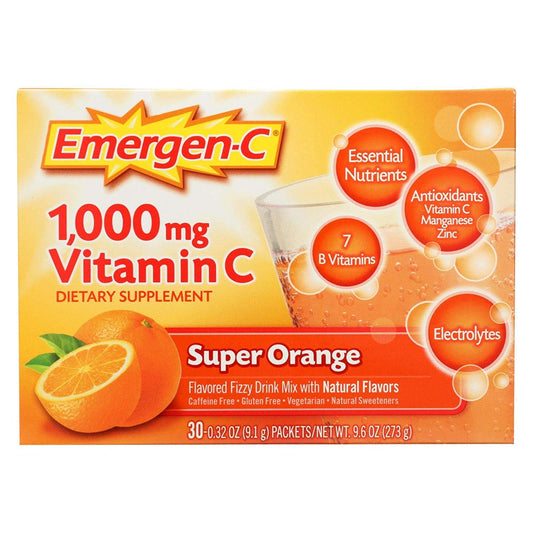 Paquete de 30 sobres Emergen-C Super Orange vitamina c