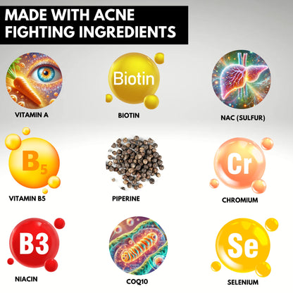 Empaque de Acnetame pastillas para acné y piel grasa