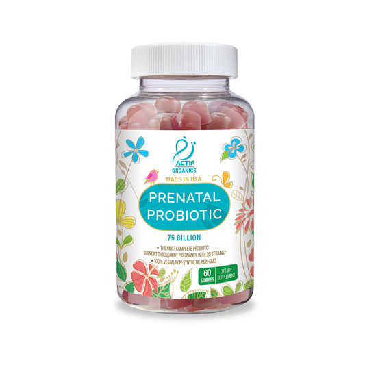 Empaque ACTIF probiótico máximo potencia prenatal fresa