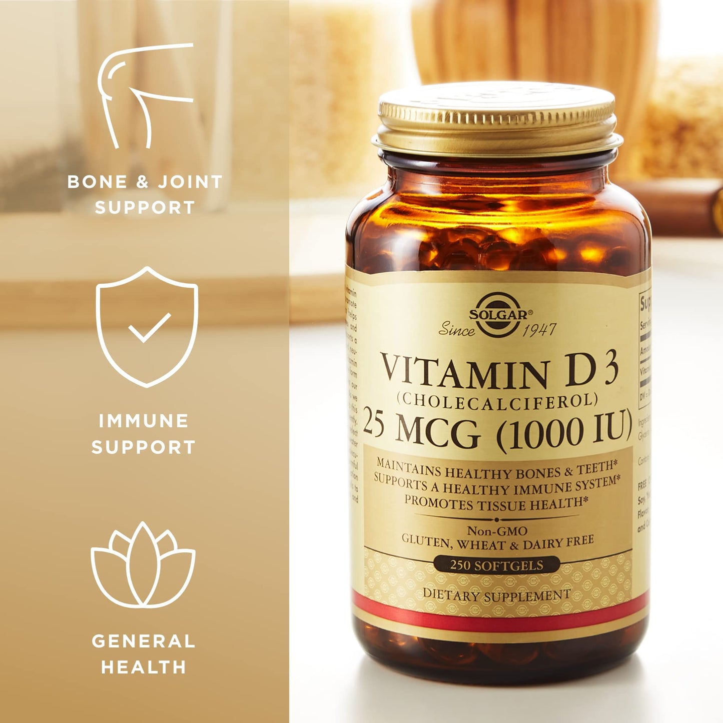 Empaque de cápsulas blandas vitamina d3 solgar