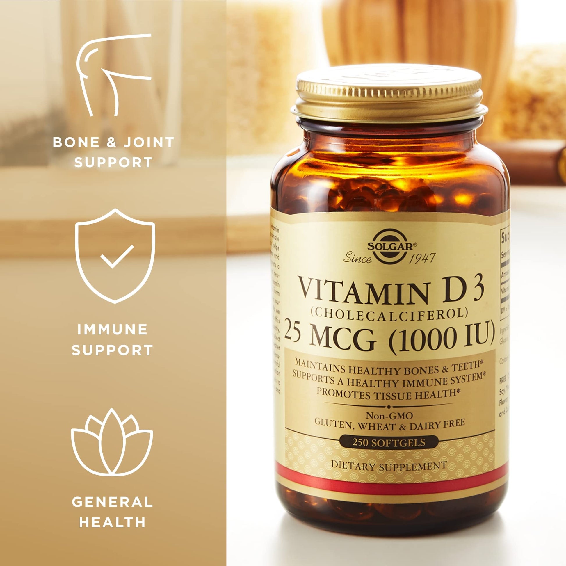 Empaque de cápsulas blandas vitamina d3 solgar