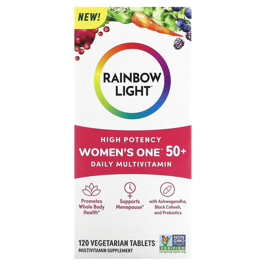 Empaque de cápsulas multivitamínico Rainbow Light para mujeres