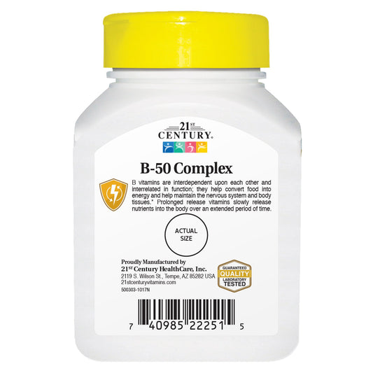 Empaque frontal 21st Century B-50 vitaminas complejo B