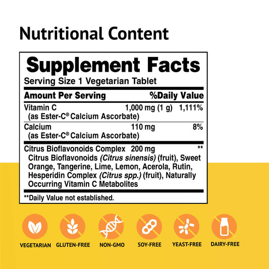 Empaque frontal American Health Ester-C con bioflavonoides
