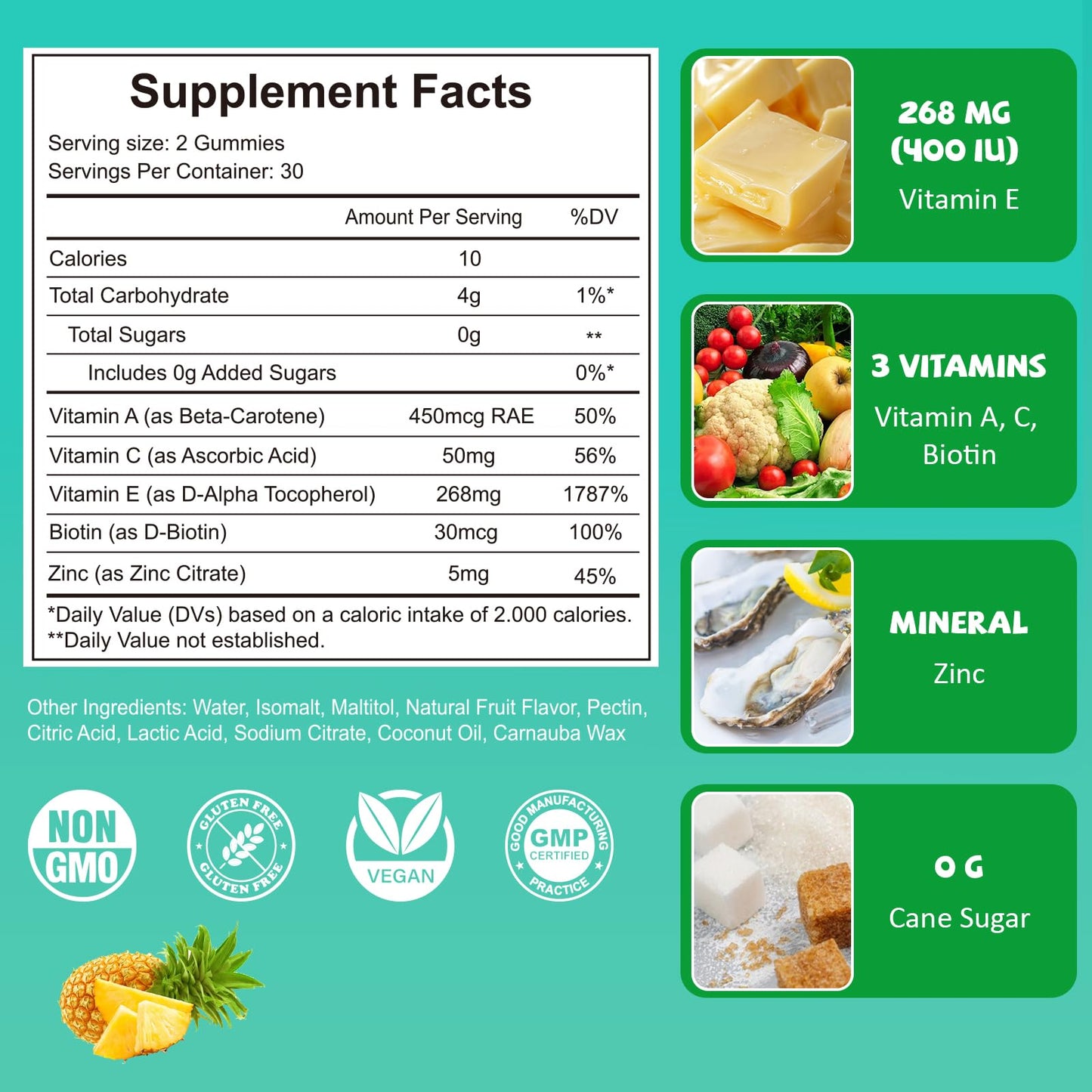 Empaque frontal gomitas PYUNAFIT vitamina E mujer