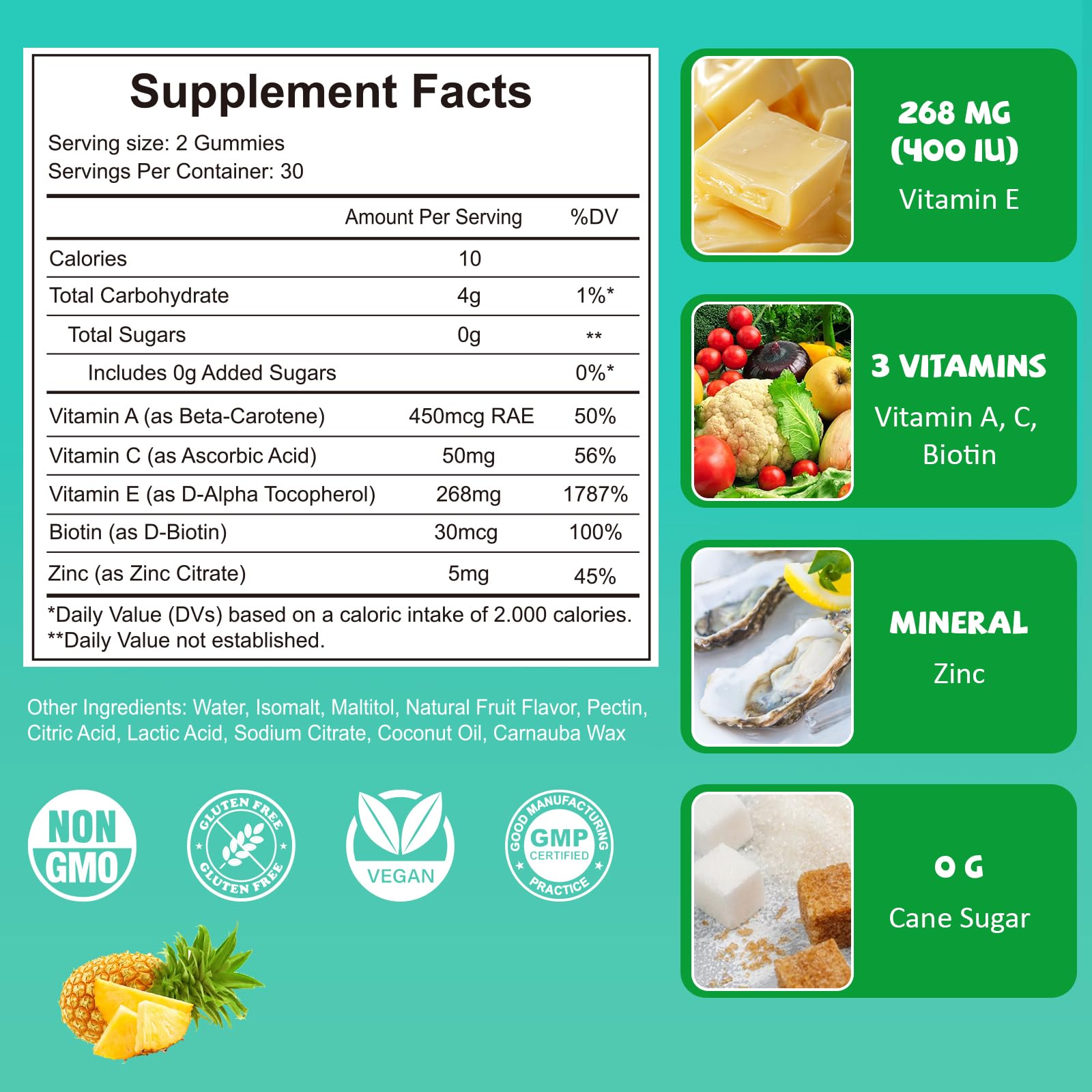 Empaque frontal gomitas PYUNAFIT vitamina E mujer