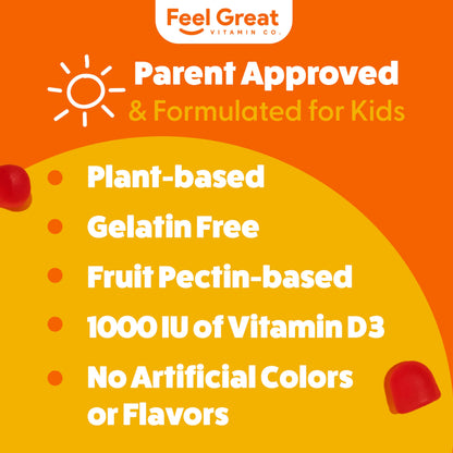 Empaque de gomitas de vitamina d3 para niños