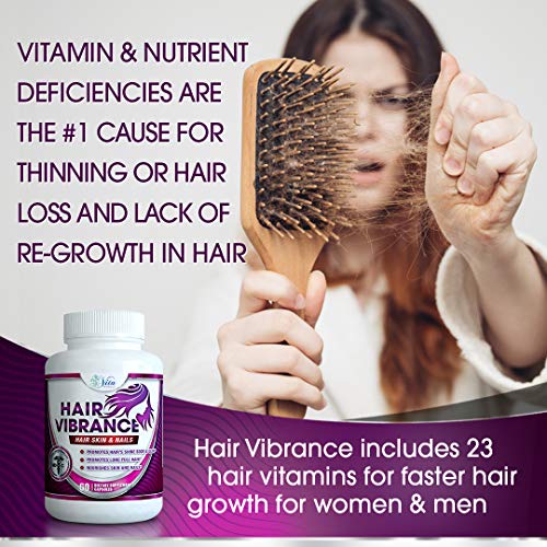 Empaque lateral Hair Vibrance vitaminas cabello piel uñas
