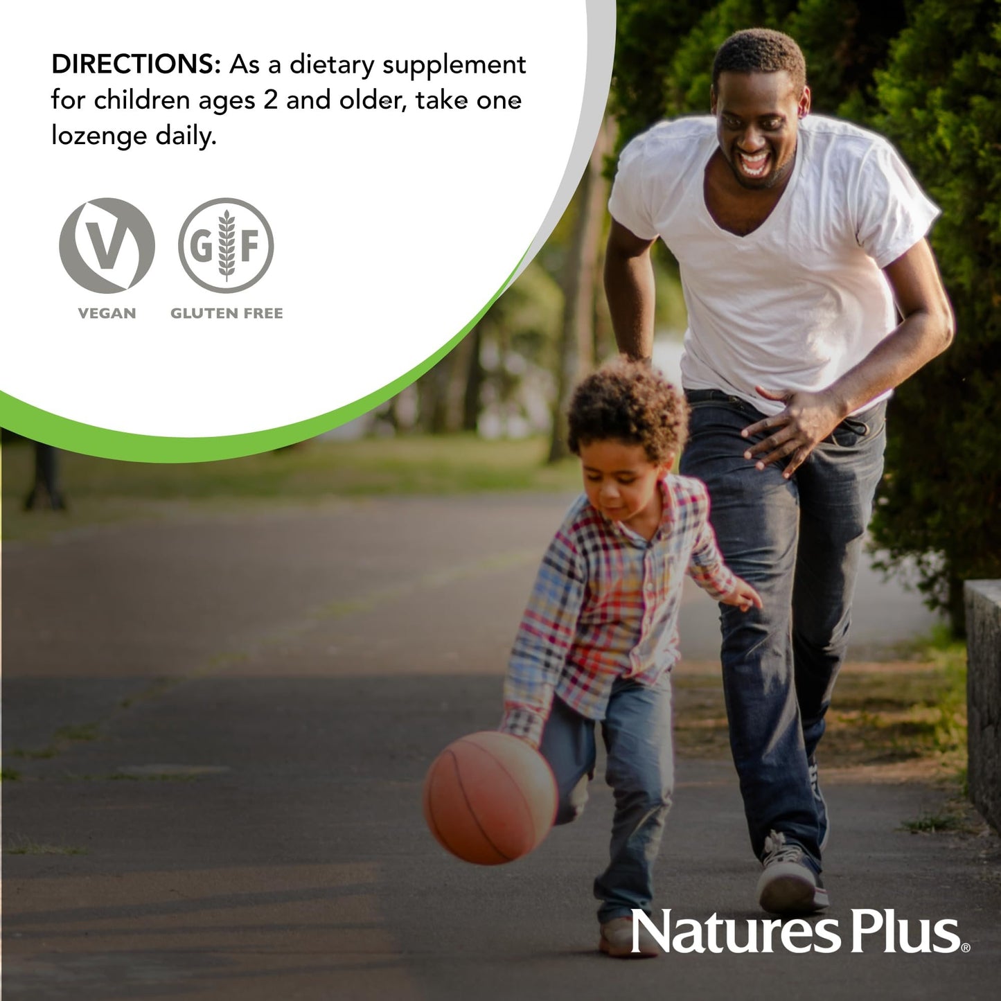 Imagen de empaque Natures Plus KidZinc pastillas veganas y sin gluten
