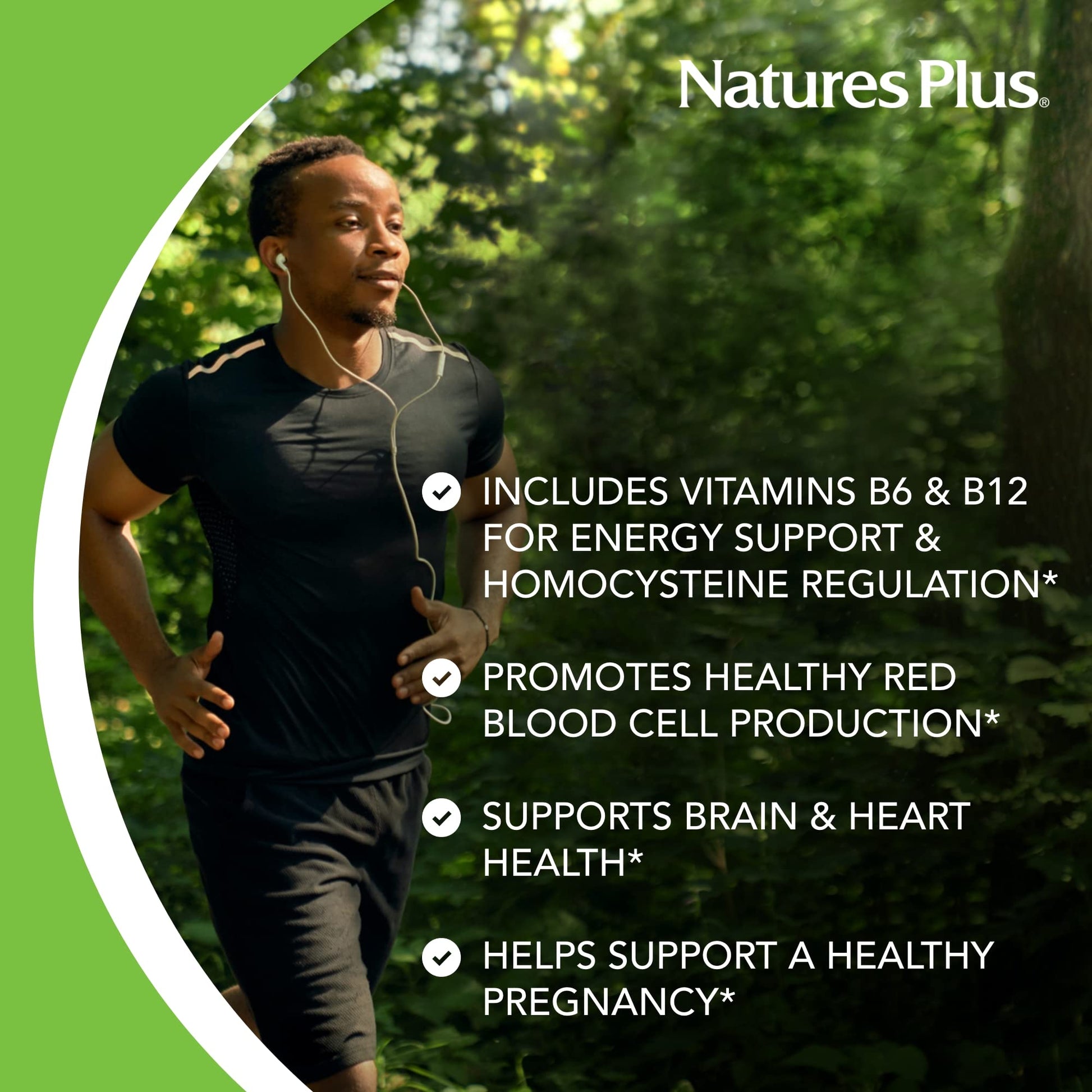 Empaque NaturesPlus ácido fólico metilfolato 90 tabletas
