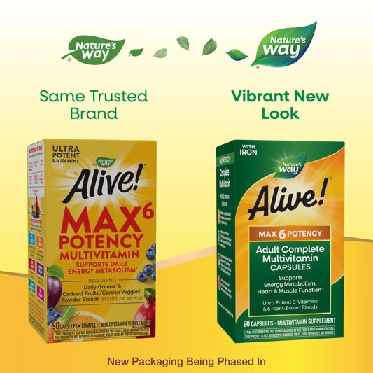 Comparación de empaque antiguo y nuevo de multivitamínico adulto.