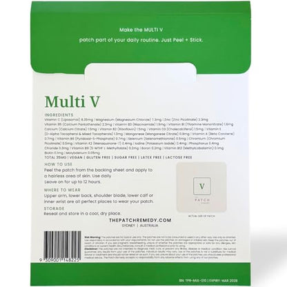 Empaque frontal de parches Multi V para salud tópica