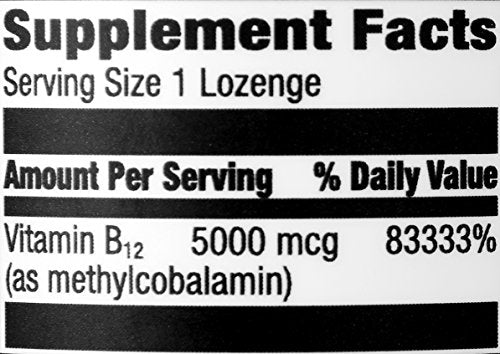 Empaque de pastillas vitamina B12 Amazon Elements