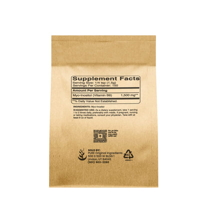 Empaque polvo inositol vitamina B8 Pure Original Ingredients