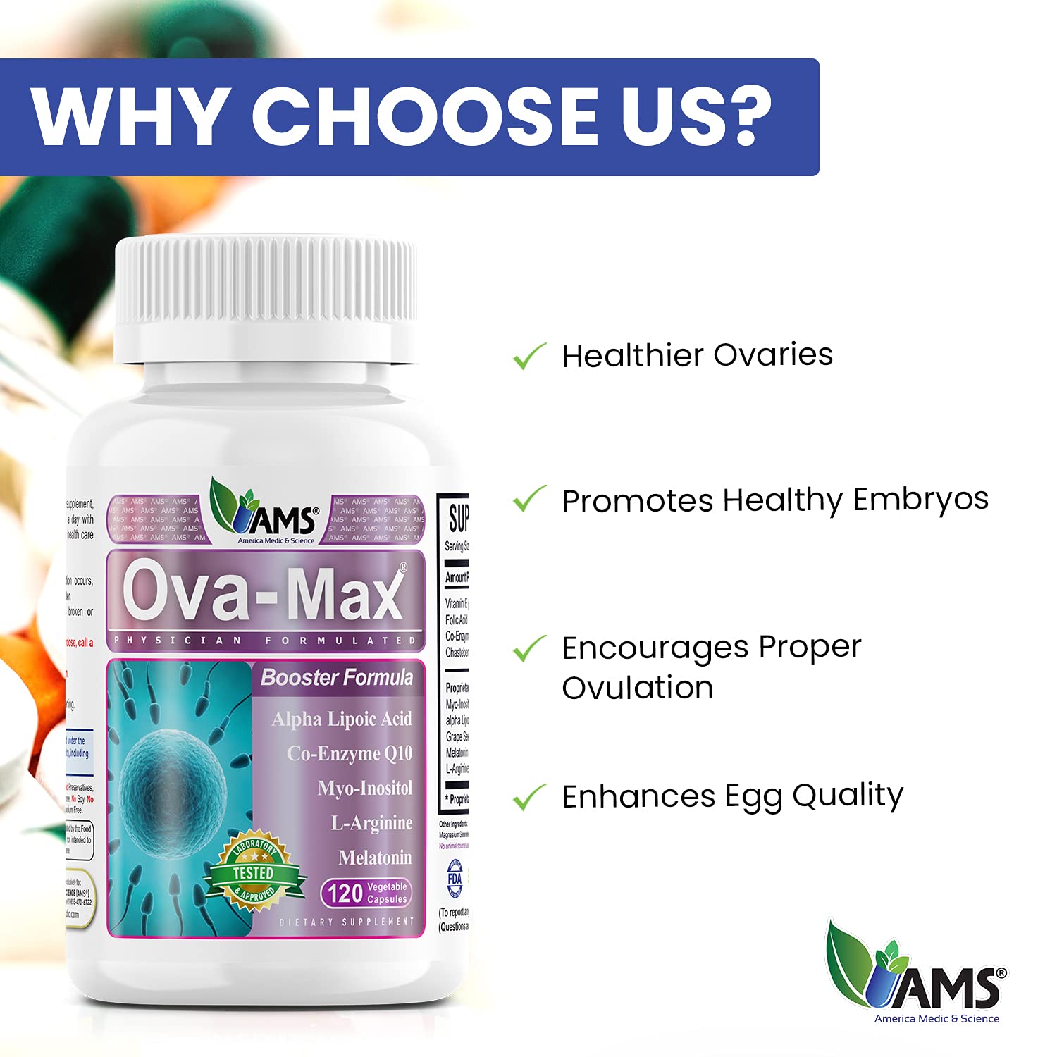 Empaque posterior OVA-Max vitaminas prenatales