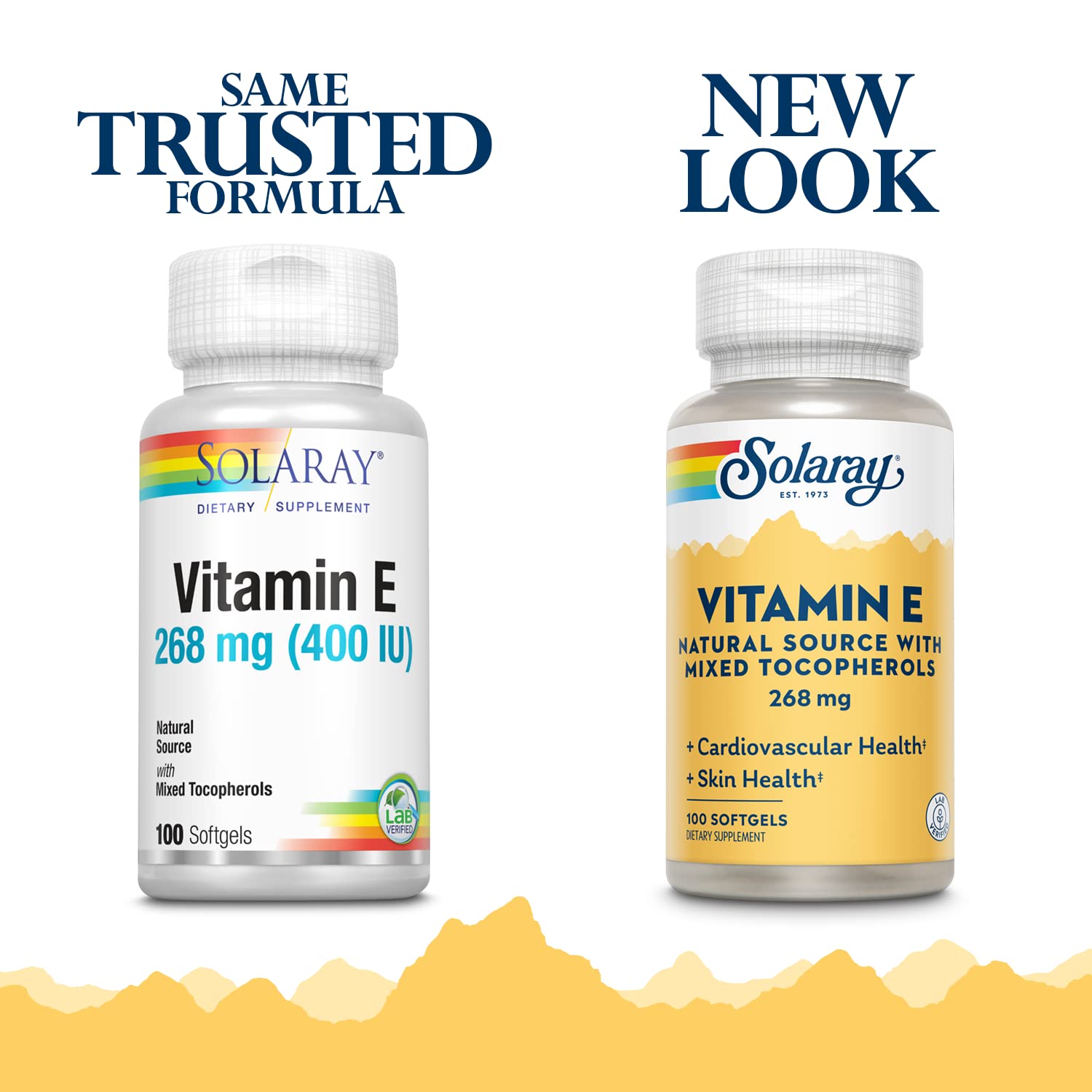 Empaque SOLARAY vitamina e 100 cápsulas antioxidante natural