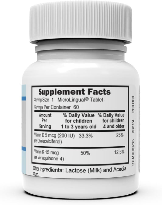 Empaque Superior Source vitaminas D3 K2 para niños