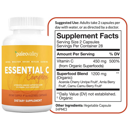 Empaque suplemento Paleovalley Essential C Complex
