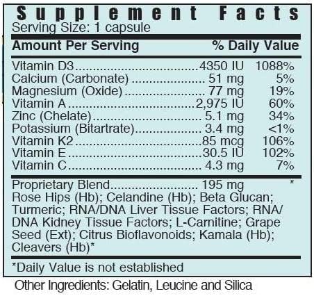 Empaque Systemic Formulas DV3 Vitamina D3 Plus soporte inmune