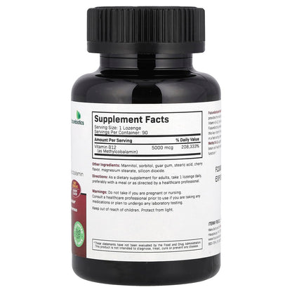 Empaque trasero Futurebiotics Metil B-12 90 pastillas