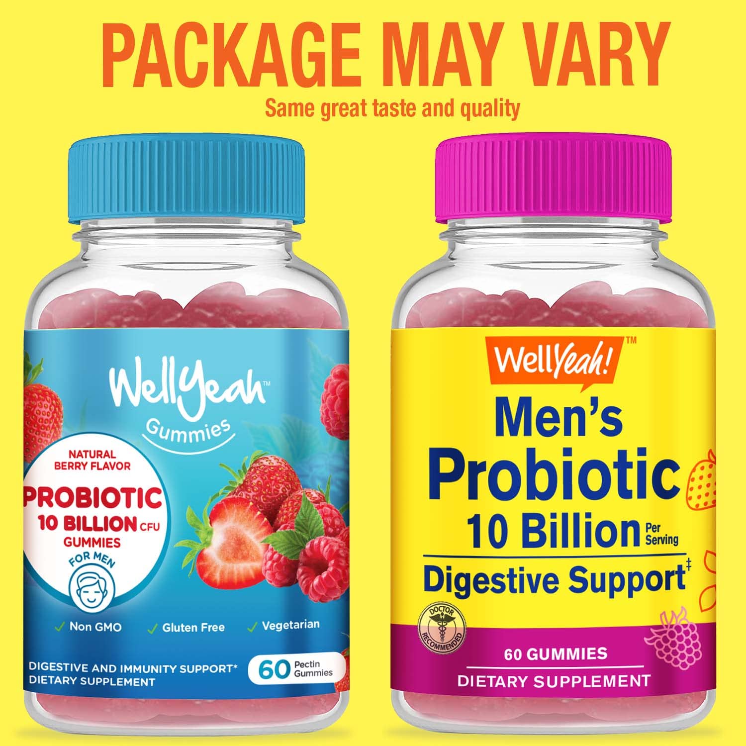 empaque variable de gomas WellYeah probióticos