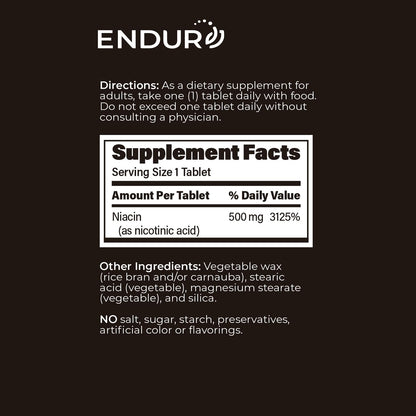 Endur-Acin suplemento premium vitamina B3 fabricación en USA