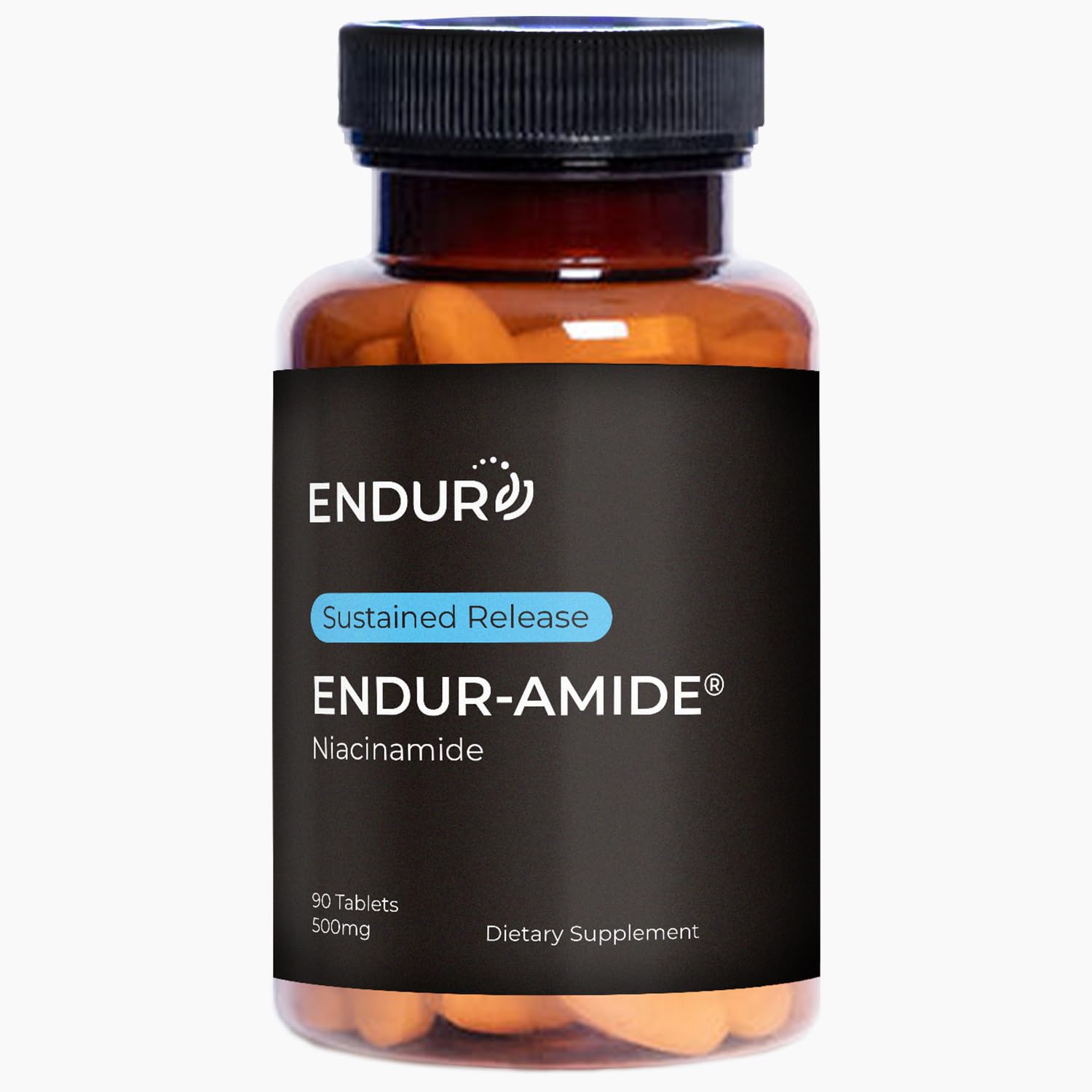 Endur-Amide NAD+ niacinamida suplemento botella frontal