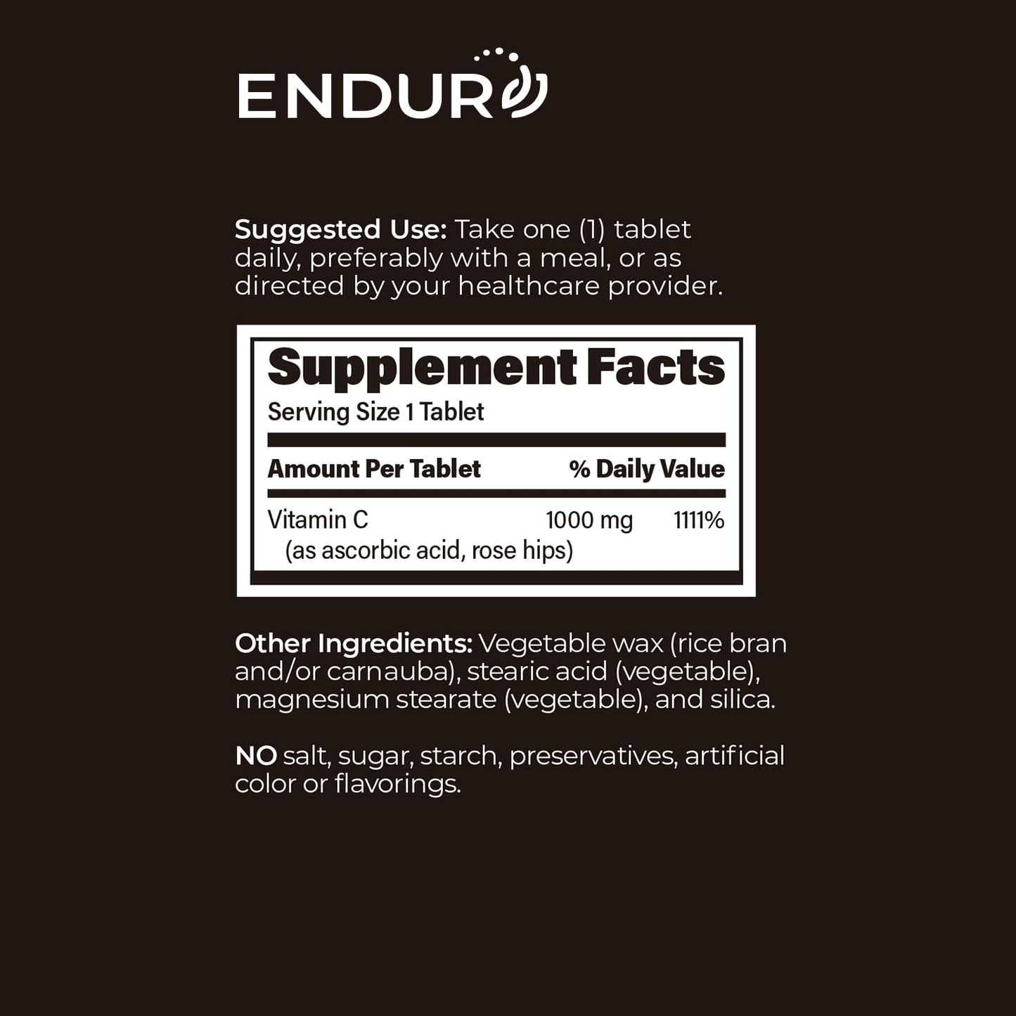ENDUR-C vitamina C de liberación prolongada y rosa mosqueta