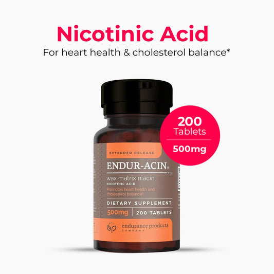 Etiqueta frontal suplemento Endurance vitamina B3 niacina