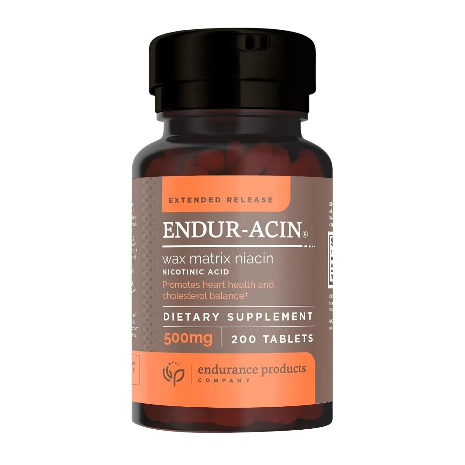 Frasco Endurance niacina de liberación prolongada 500 mg 200 tabletas