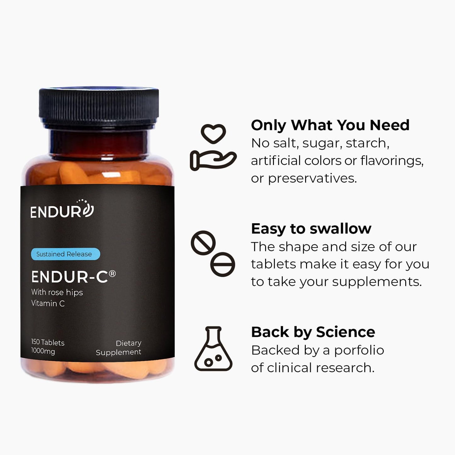 Endurance Products ENDUR-C vitamina C 1000mg 150 tabletas