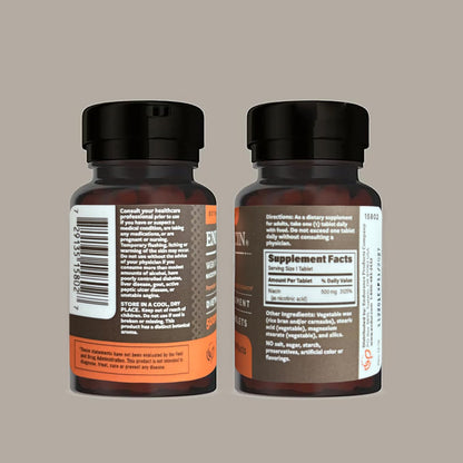 Suplemento vitamina B3 Endurance niacina 500 mg
