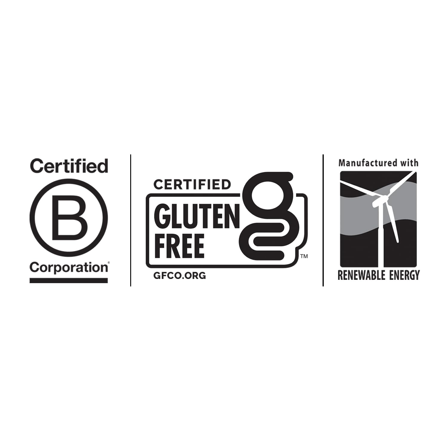 Etiquetas de gluten, energía renovable de Country Life