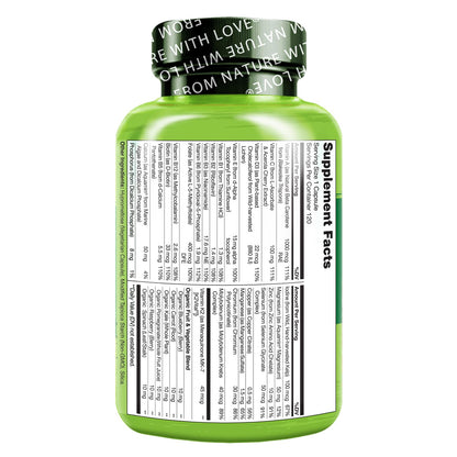 Energía y salud con multivitaminas diarias NATURELO para hombres