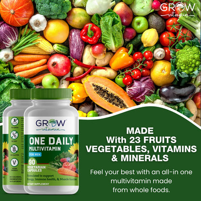 Energía y salud en multivitamínico diario para hombres.