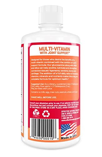 Vista trasera de la botella multivitaminas ENP, hechos en EE. UU.