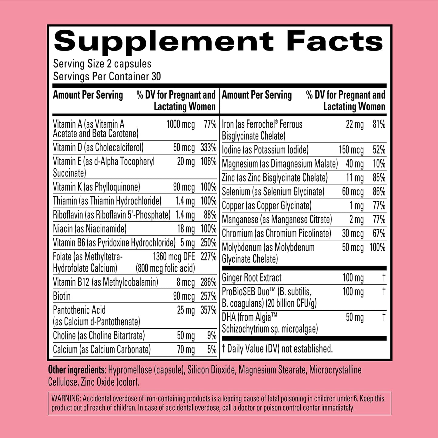 Envase de 60 cápsulas de Hyland's Easy Morning multivitamínico