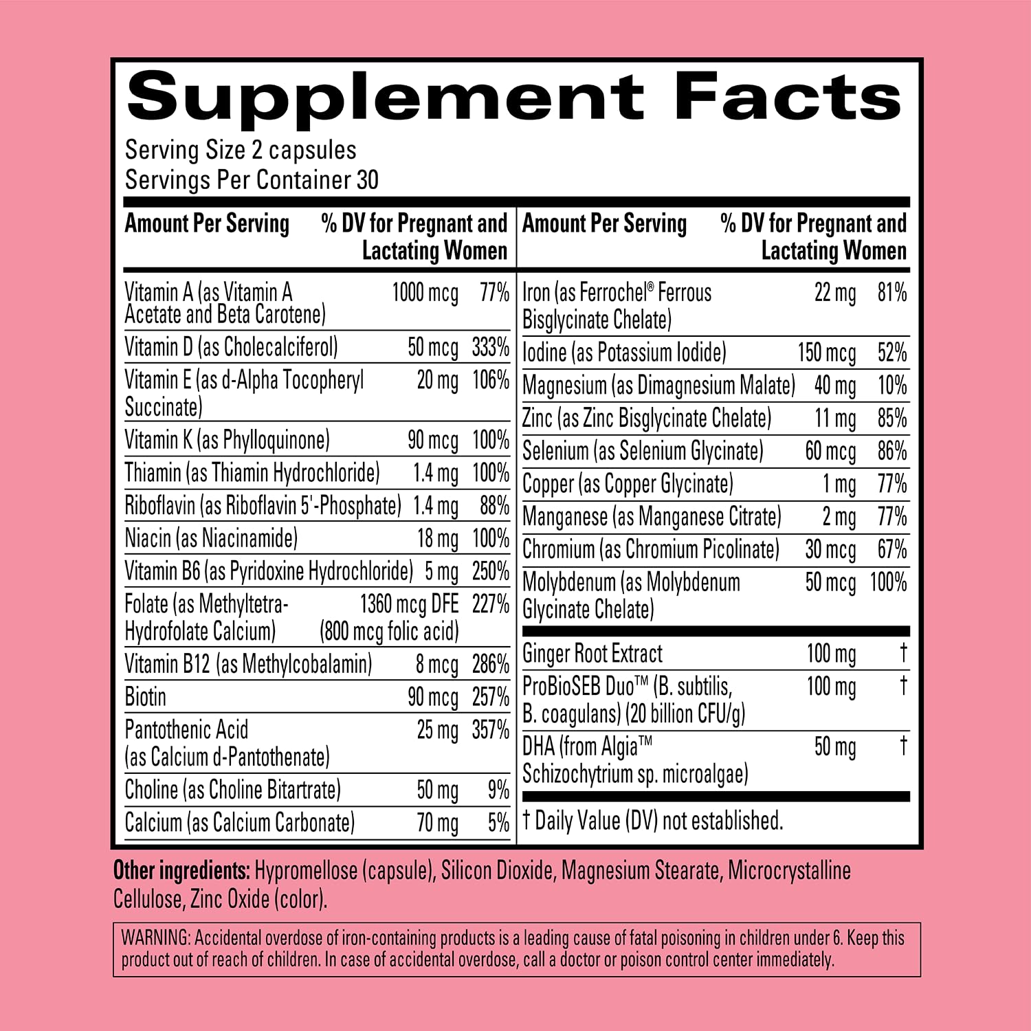 Envase de 60 cápsulas de Hyland's Easy Morning multivitamínico