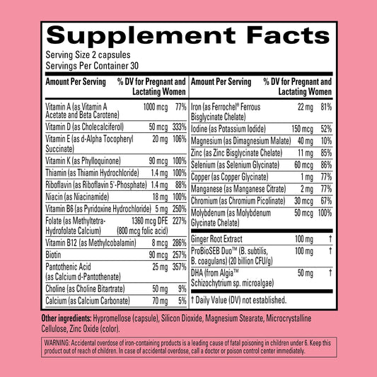 Envase de 60 cápsulas de Hyland's Easy Morning multivitamínico