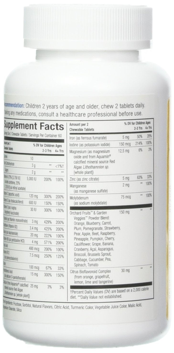 Envase Alive! multivitaminas masticables niños