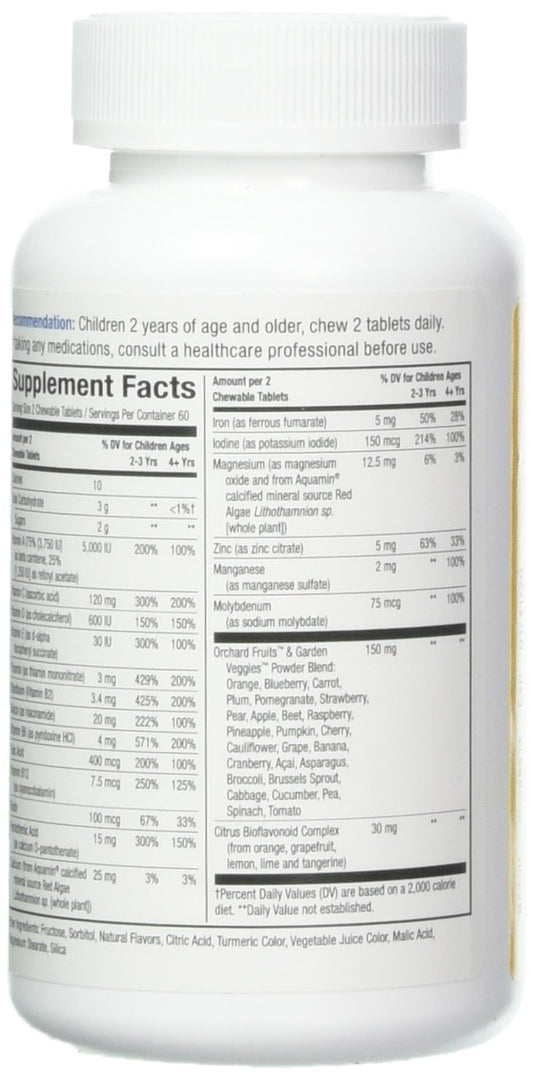 Envase Alive! multivitaminas masticables niños