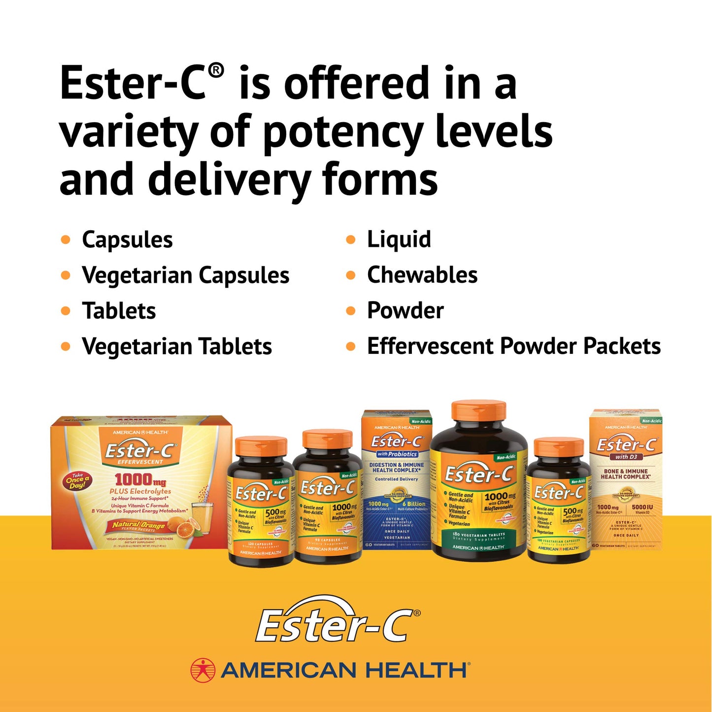 Envase American Health Ester-C 120 tabletas vitamina C