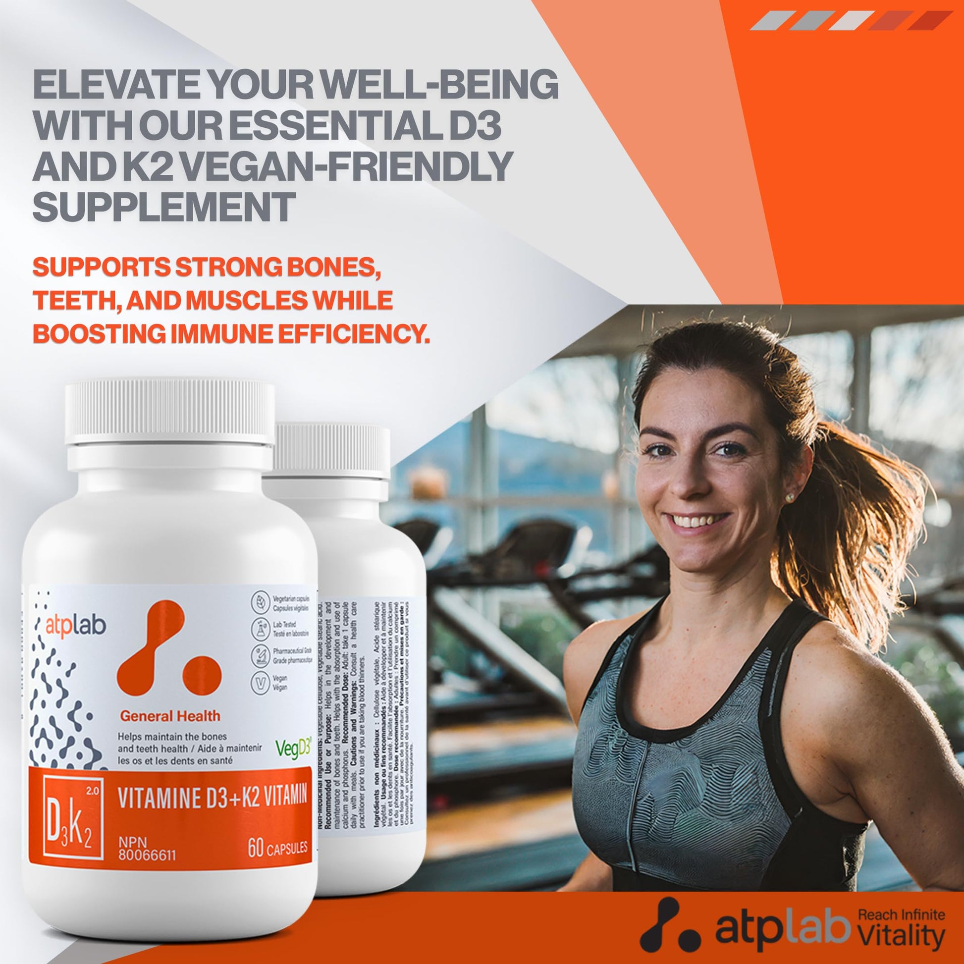 Envase ATP LAB con suplemeto vitaminico d3 y k2