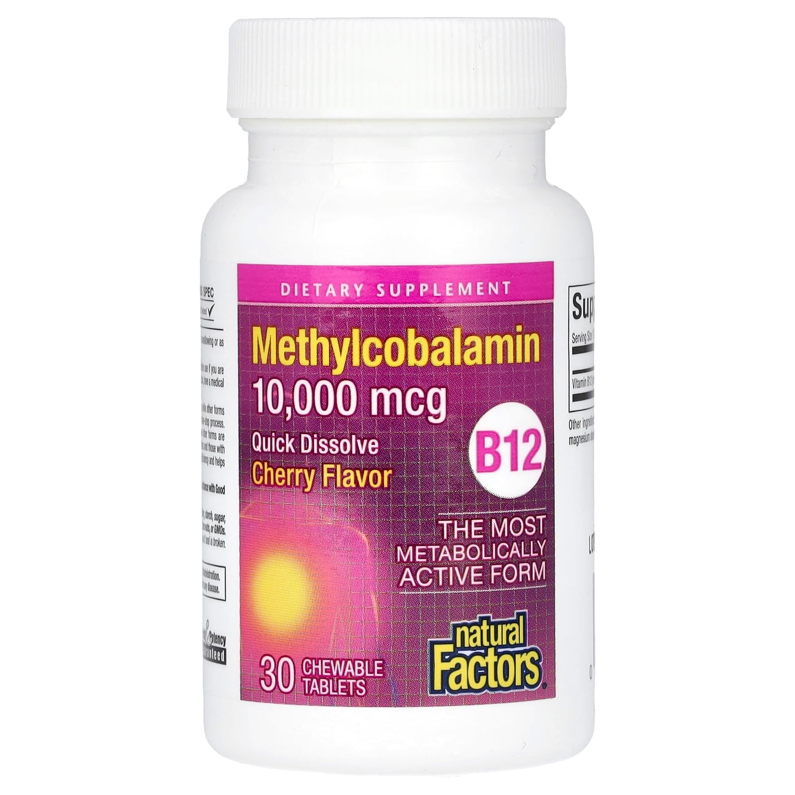 Envase de B12 Metilcobalamina Natural Factors